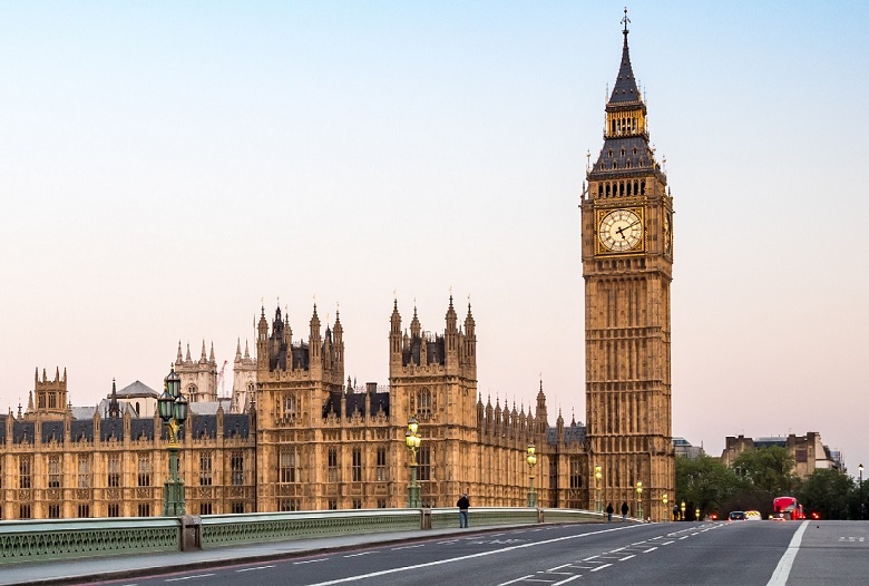 Photograph of the houses of parliament and Big Ben in London - crown copyright